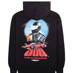 The Hundreds x Indy 500 Black Pullover Graphic Print Hoodie size L streetwear